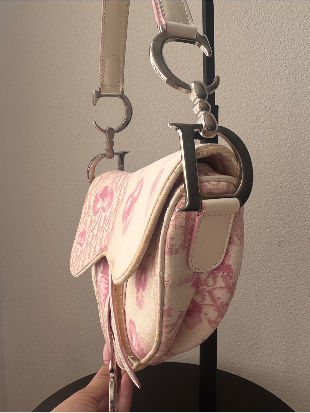 Vintage authentic Christian Dior 2004 PinkGirly Diorissimo Saddle Bag - Picture 7 of 16